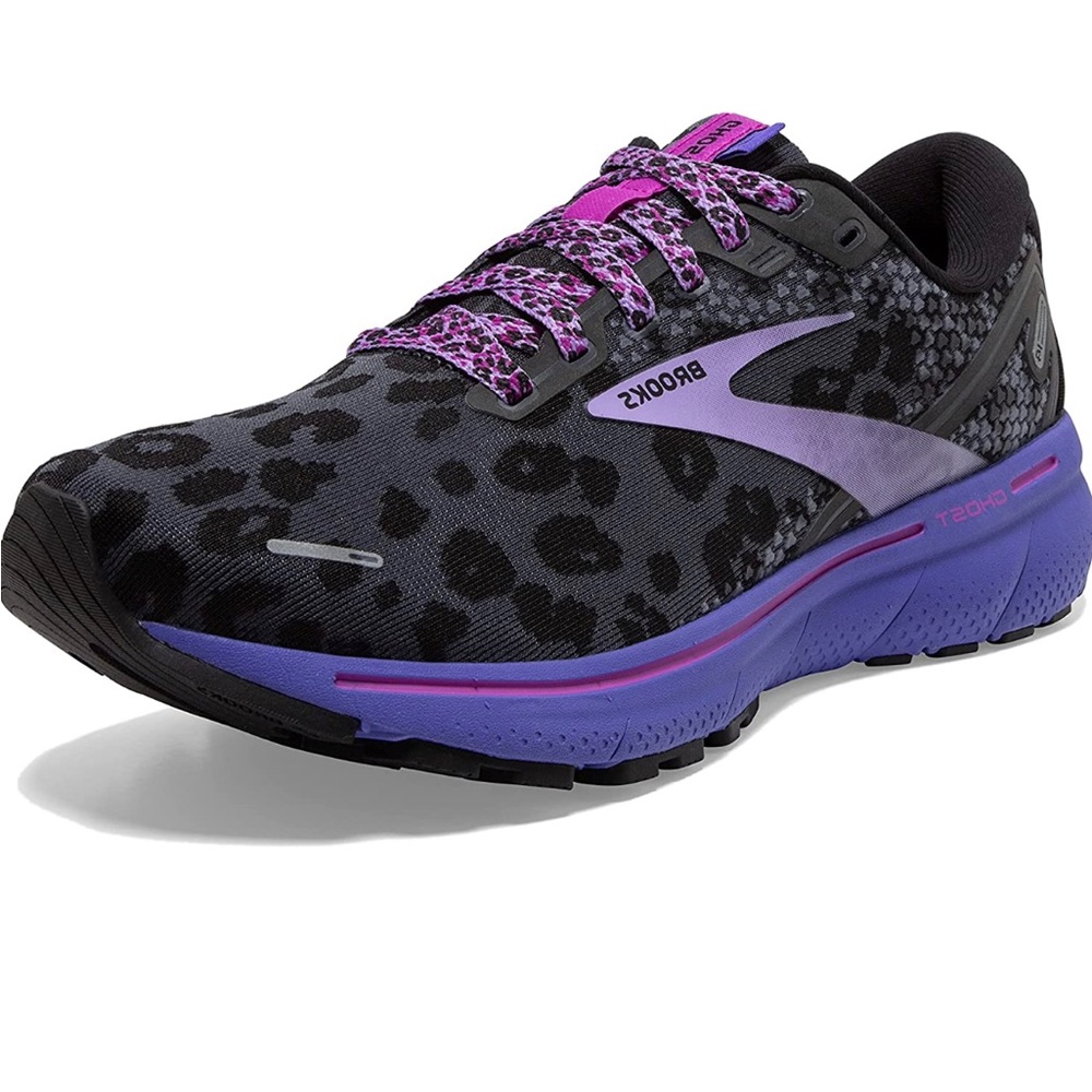 Brooks Women’s Ghost 14 Leopard Black/Purple